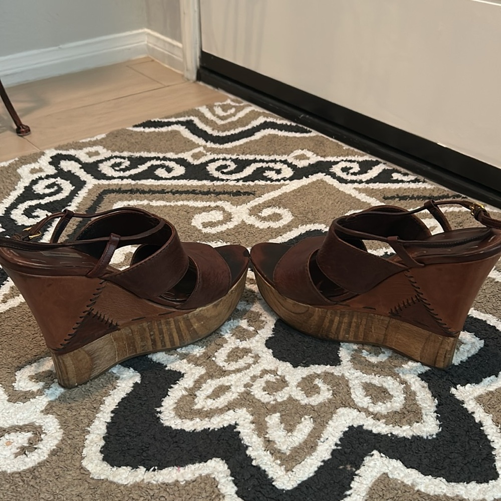 Miu Miu Color Block Pattern Sling Back Sandals. P… - image 3